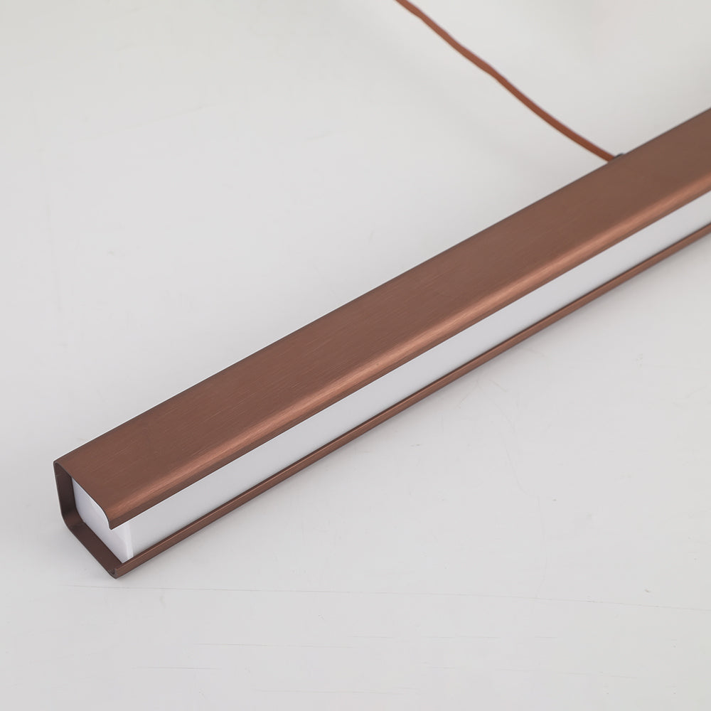 Linear LED Pendant Light, Black or Brown Dining Table Lamp