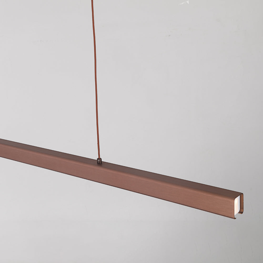 Linear LED Pendant Light, Black or Brown Dining Table Lamp