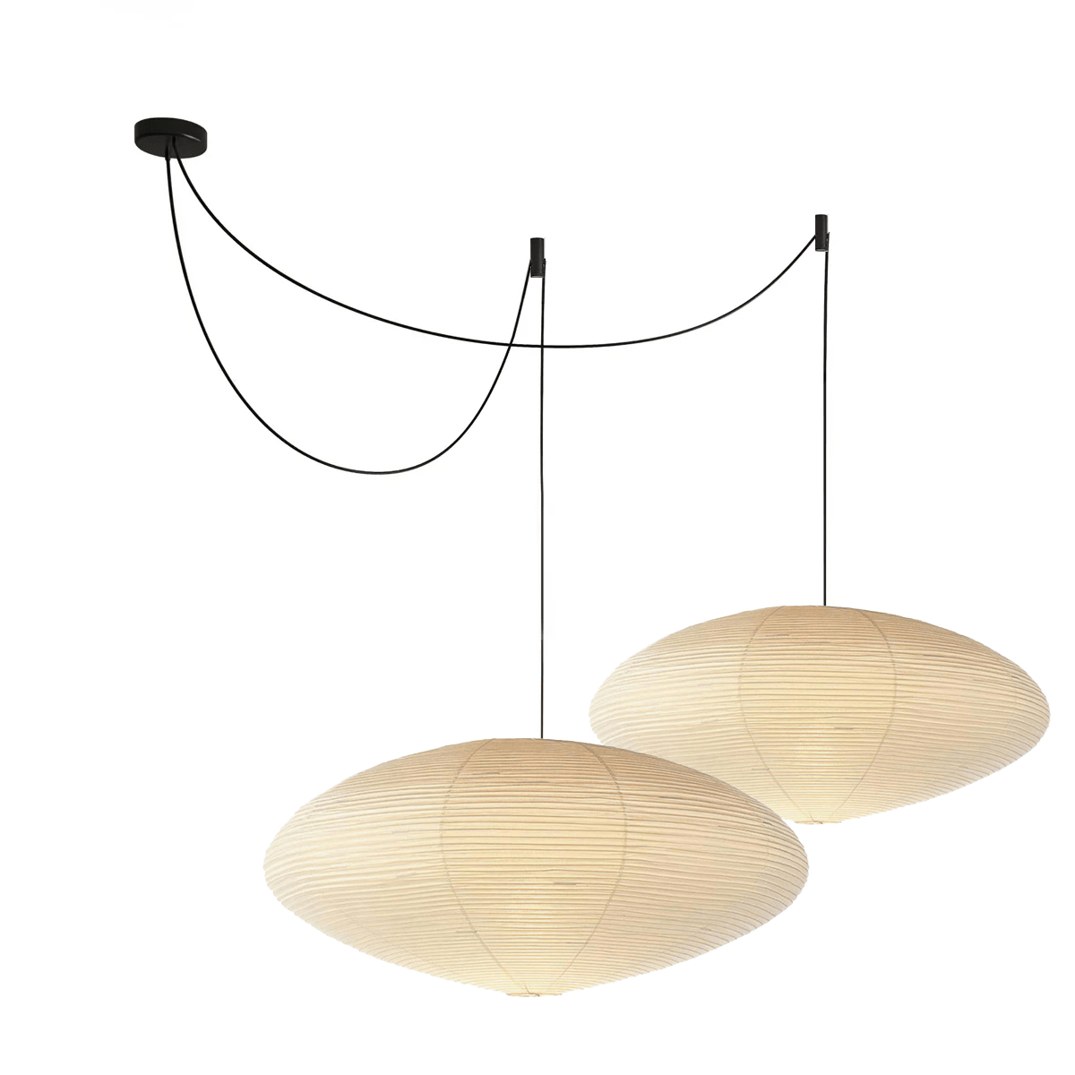Washi Paper Lantern Pendant Light, Japandi Ceiling Lamp