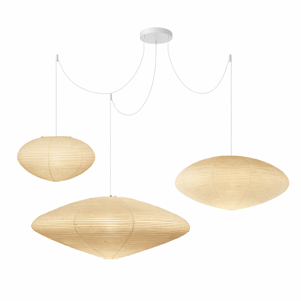 Washi Paper Lantern Pendant Light, Japandi Ceiling Lamp
