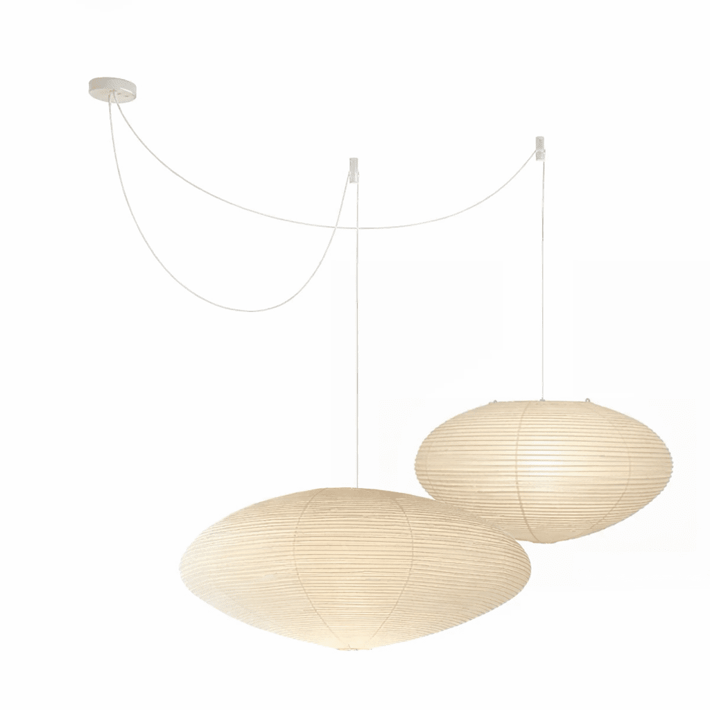 Washi Paper Lantern Pendant Light, Japandi Ceiling Lamp