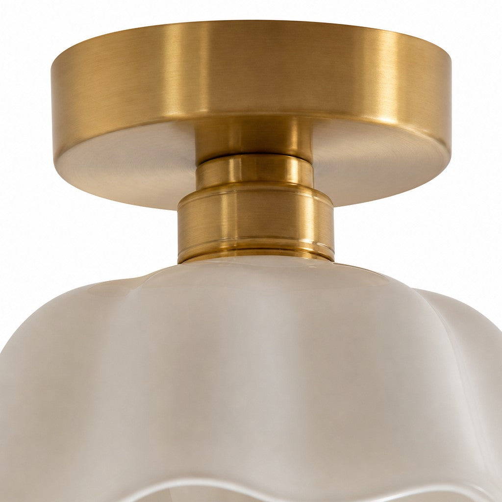 Ceramic Flower Pendant Light, White Mini or Flush Mount