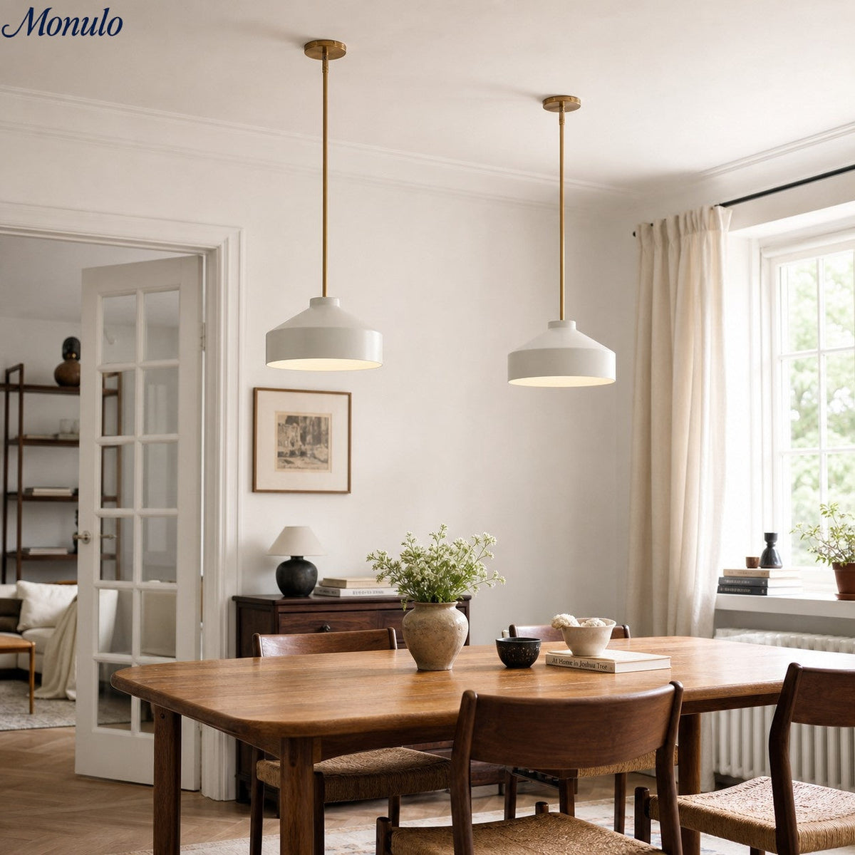 Nordic Glass & Metal Pendant Light, Kitchen Island Lamp