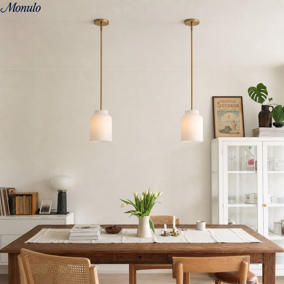 Nordic Glass & Metal Pendant Light, Kitchen Island Lamp