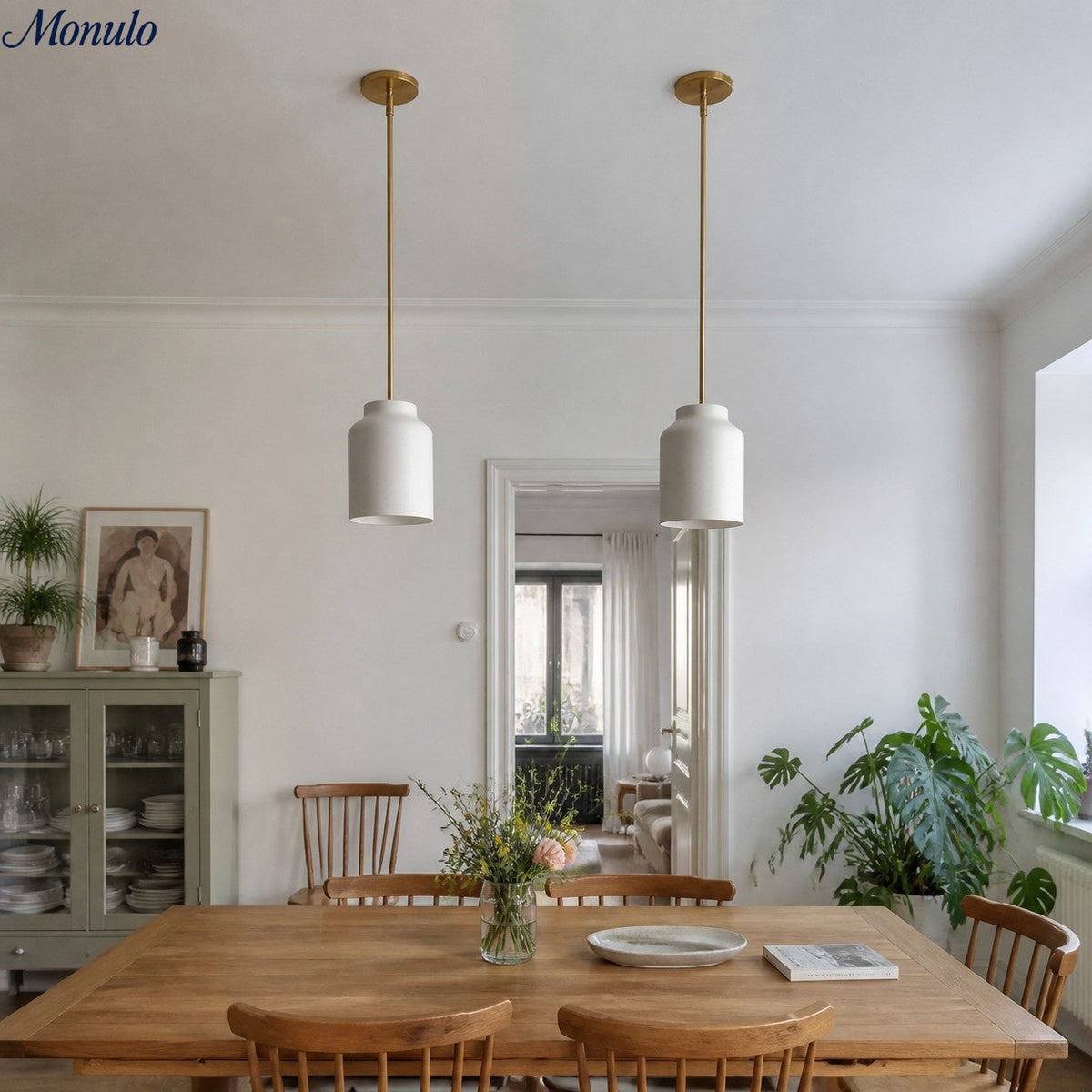Nordic Glass & Metal Pendant Light, Kitchen Island Lamp