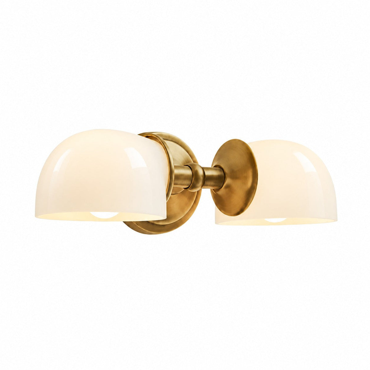 Milk Glass Vanity Light, 2-Light Bathroom Wall Sconce