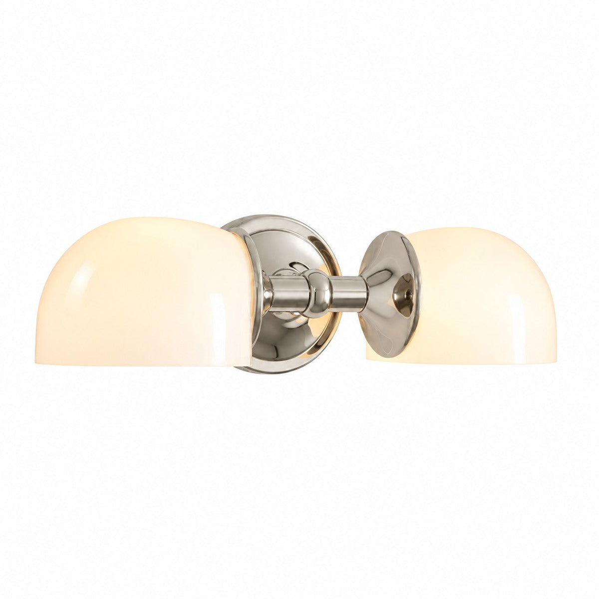 Milk Glass Vanity Light, 2-Light Bathroom Wall Sconce