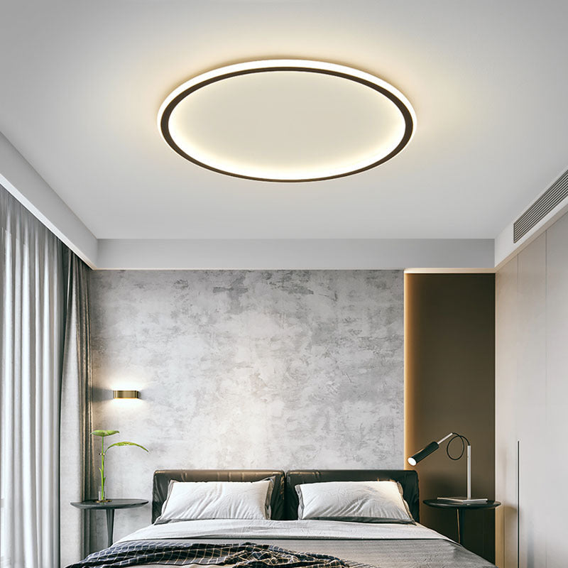 Round LED Ceiling Light, Scandinavian Dimmable Flush Mount