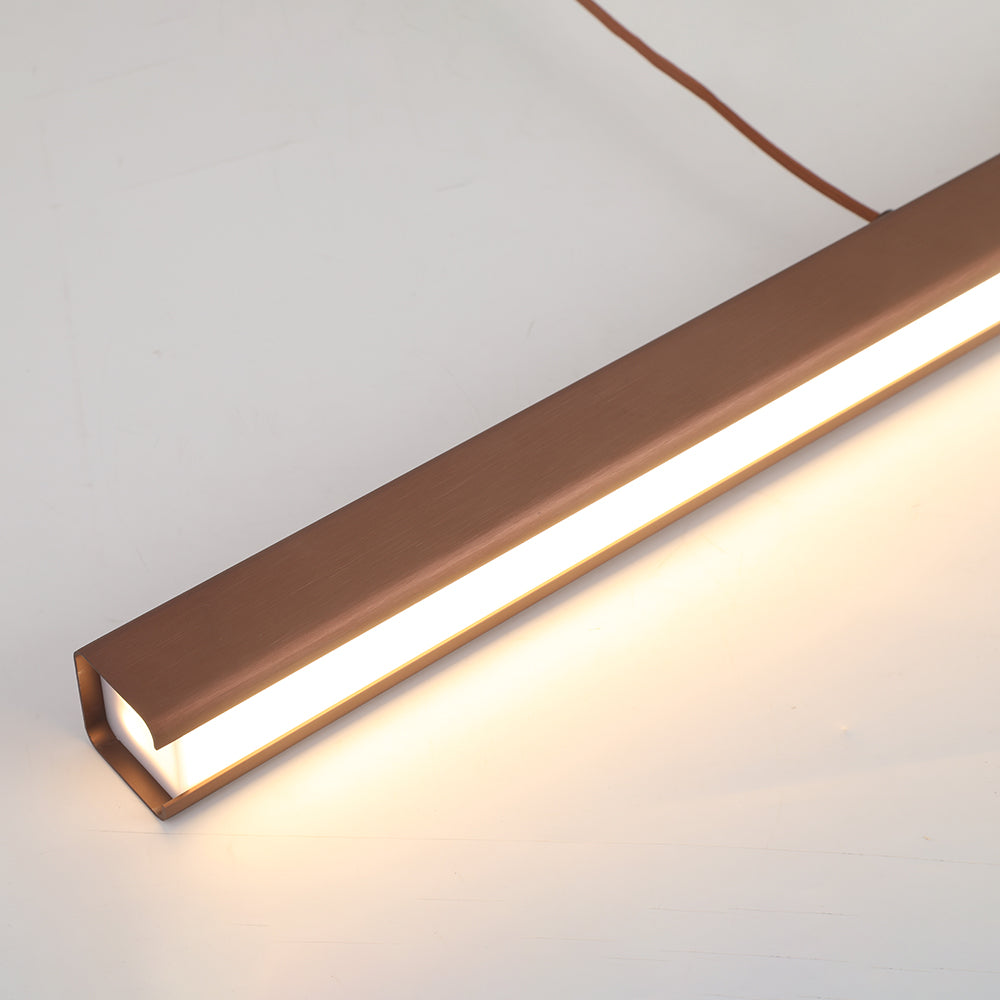 Linear LED Pendant Light, Black or Brown Dining Table Lamp