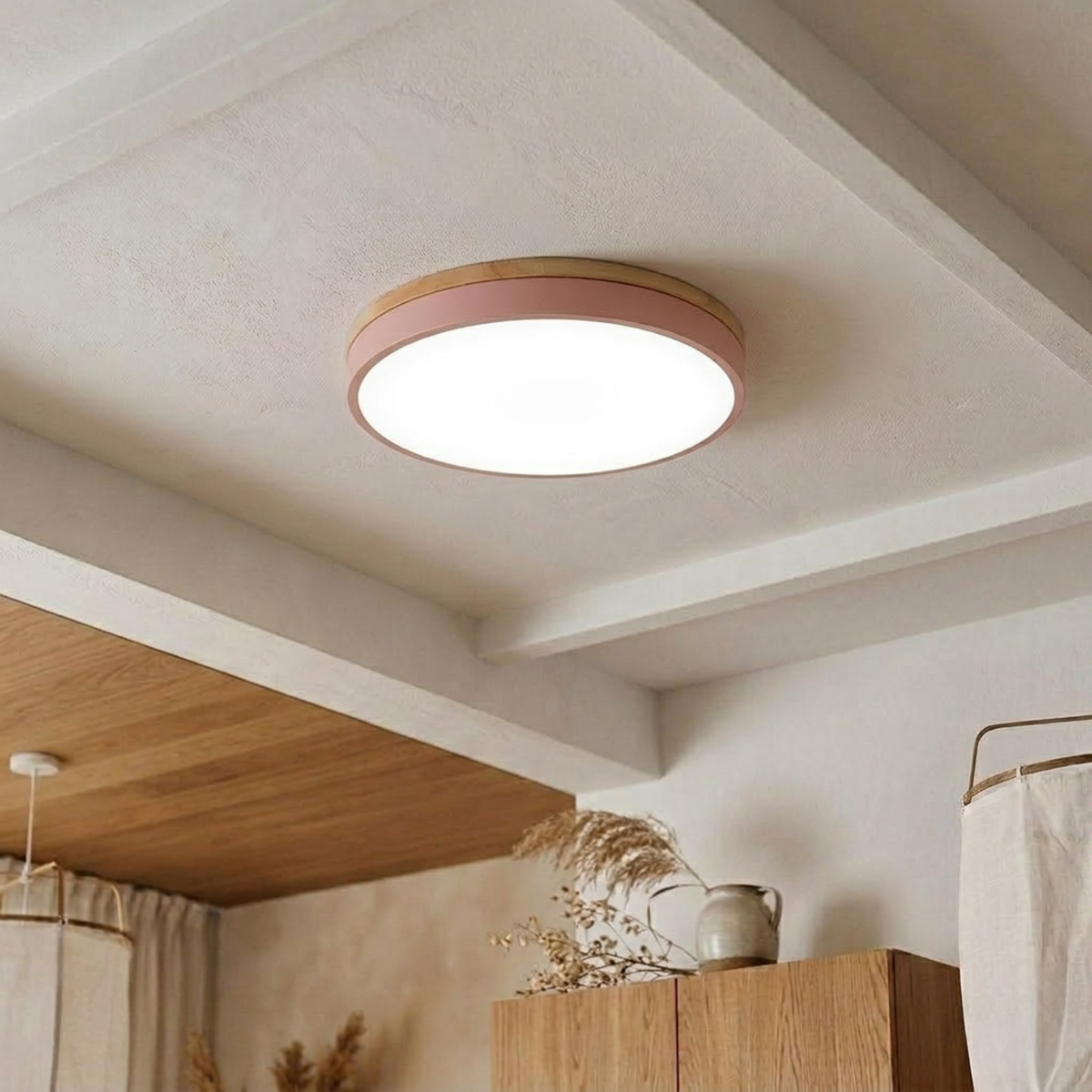 Bauhaus Disc Ceiling Light, Flat Round Flush Mount Lamp