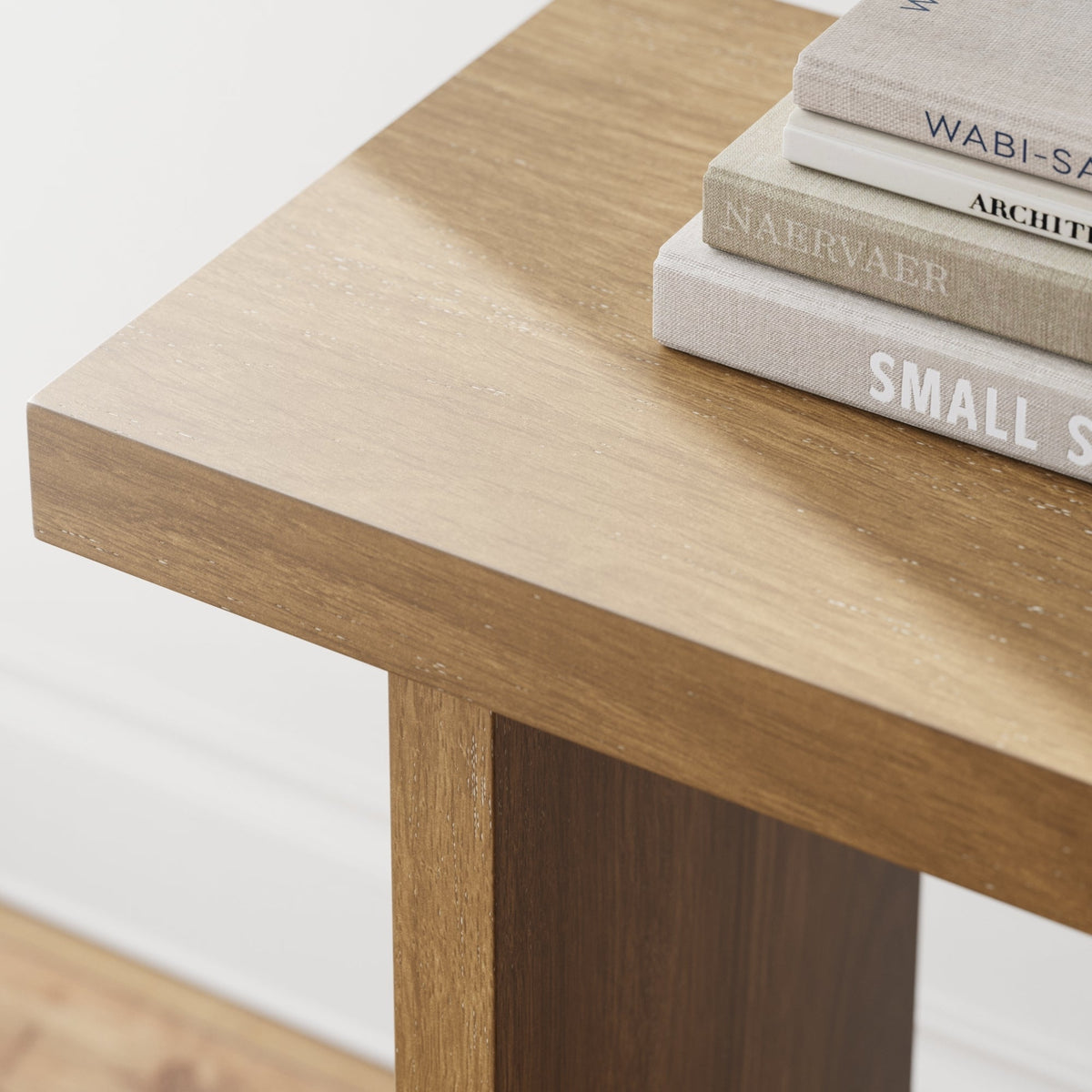 Rustic Wood Console Table, Light Brown Entryway Table