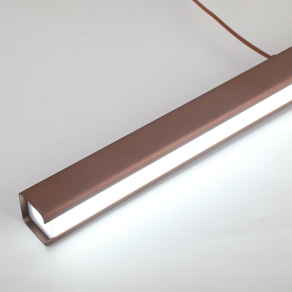 Linear LED Pendant Light, Black or Brown Dining Table Lamp