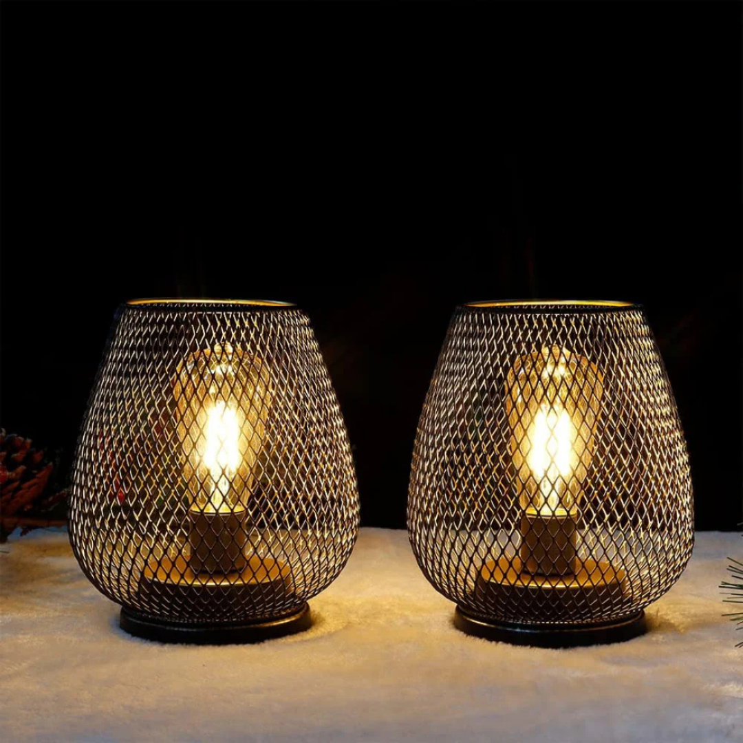 Wireless LED Table Lamp, Portable Metal Battery Lamp