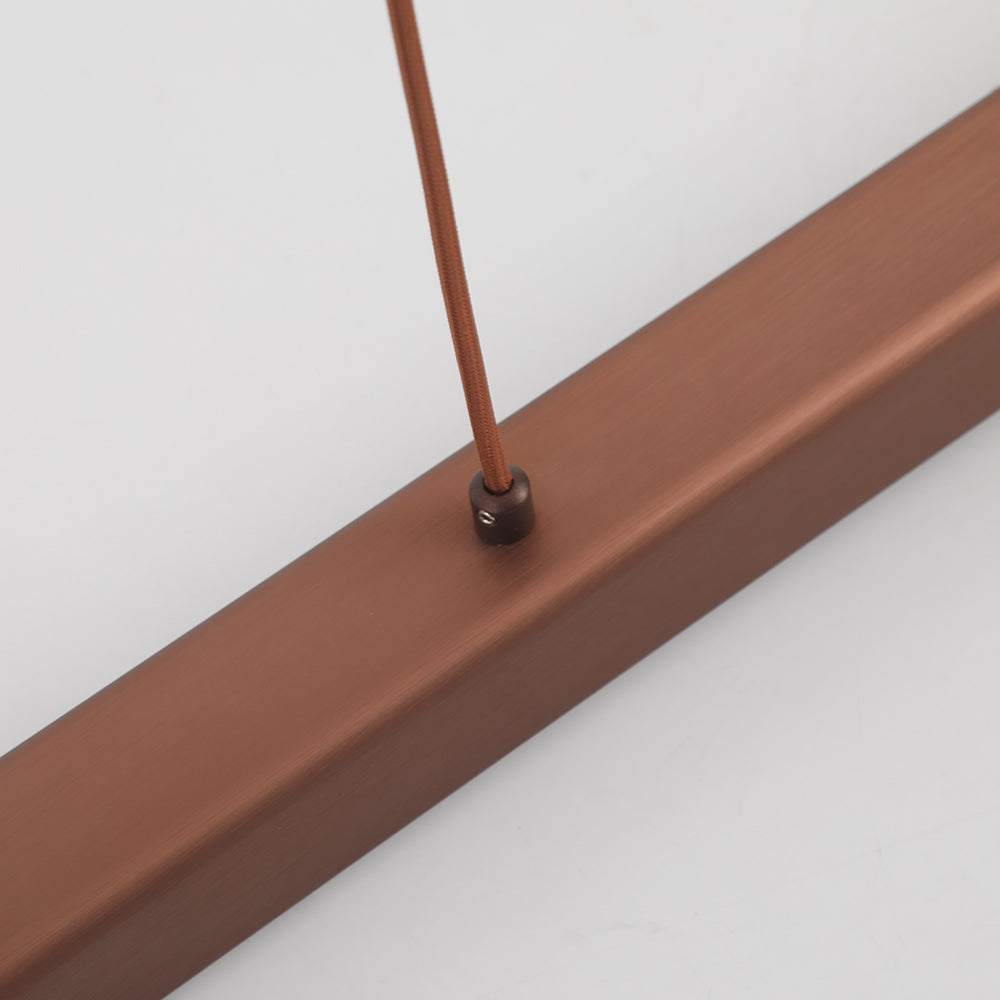 Linear LED Pendant Light, Black or Brown Dining Table Lamp