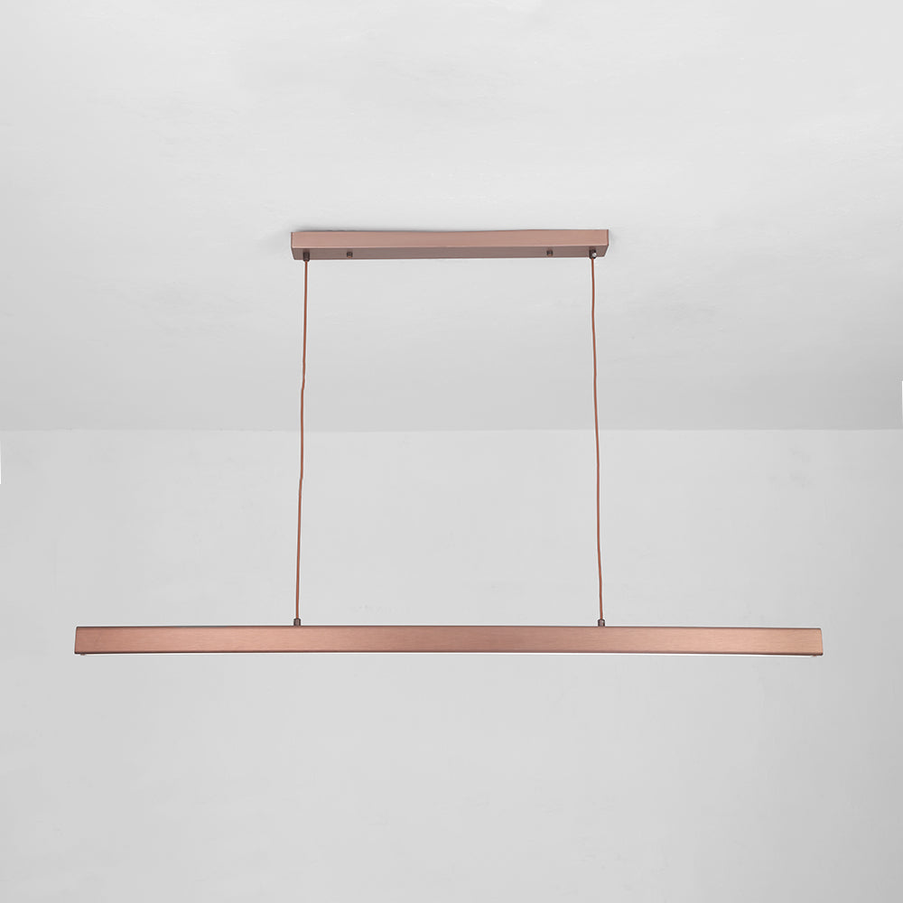 Linear LED Pendant Light, Black or Brown Dining Table Lamp