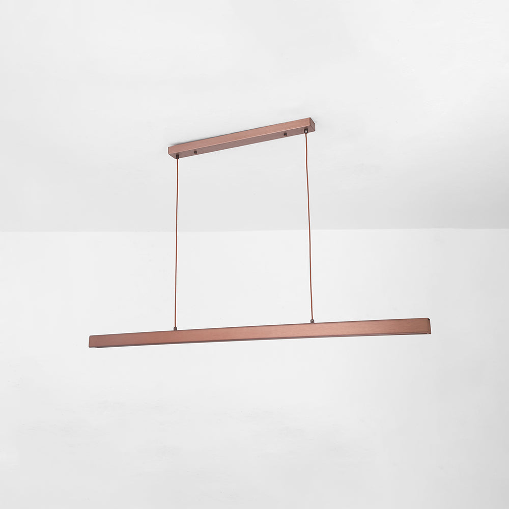 Linear LED Pendant Light, Black or Brown Dining Table Lamp