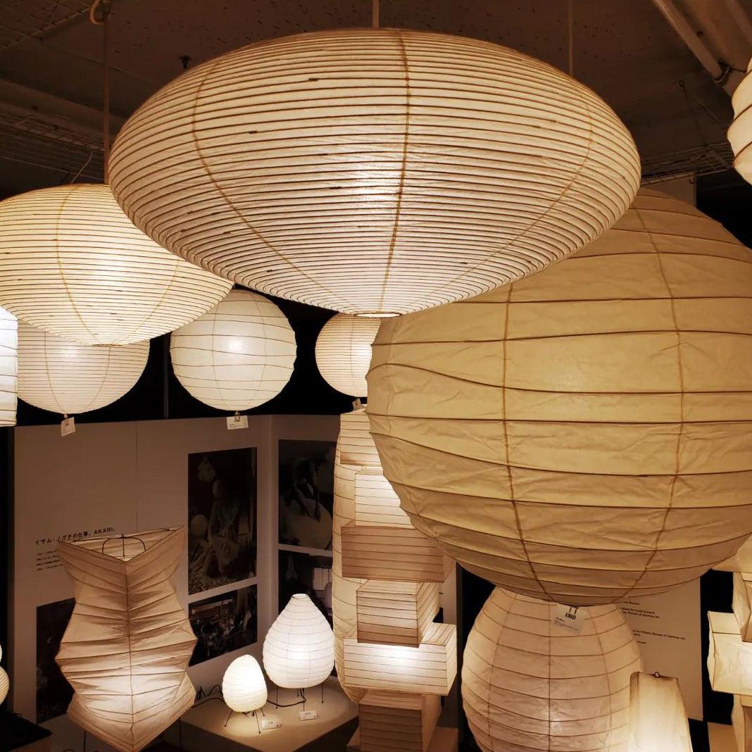 Washi Paper Lantern Pendant Light, Japandi Ceiling Lamp