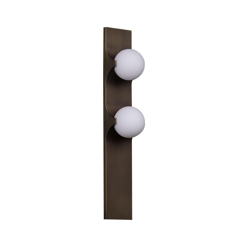 Brass Alabaster Globe Wall Light, Single or Double Sconce