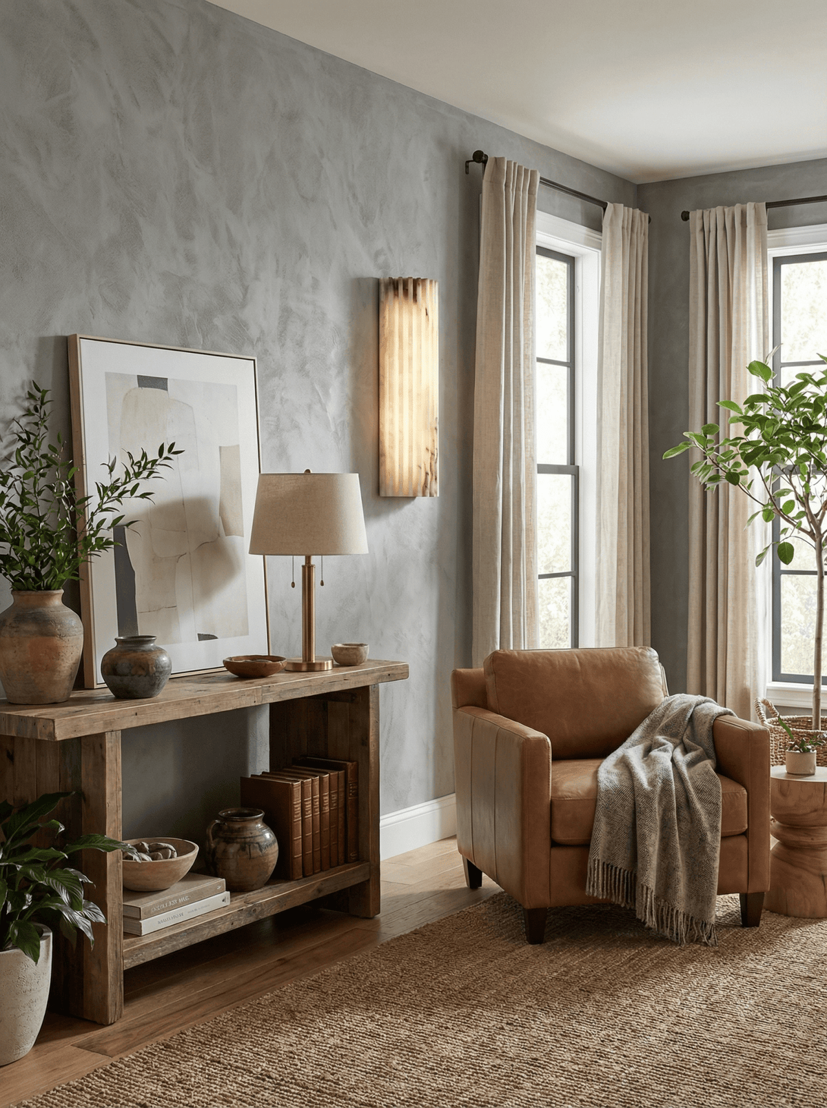 Ribbed Alabaster Wall Sconce, Dimmable LED Stone Wall Light