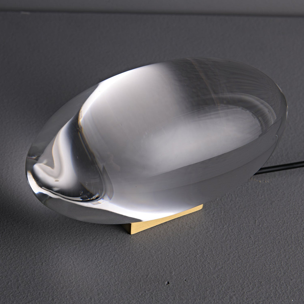 Crystal Glass Pebble Table Lamp, Sunset & Warm Night Light