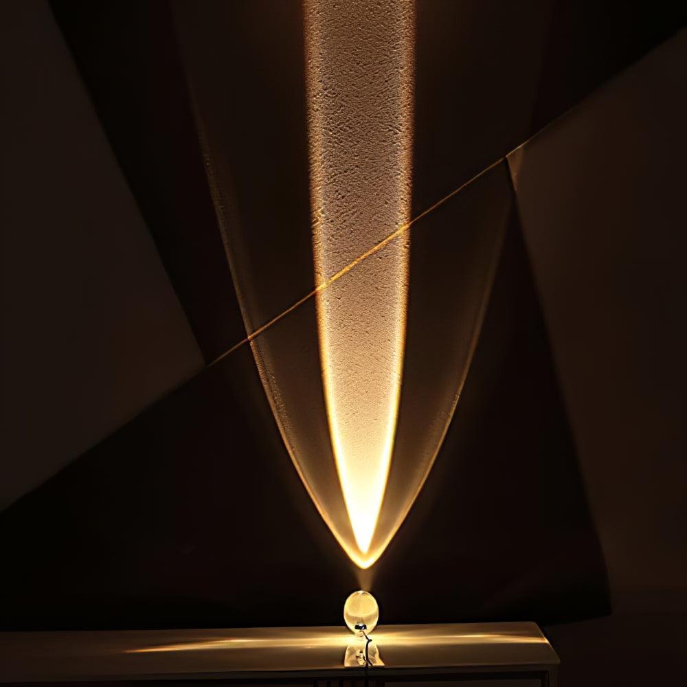 Crystal Glass Pebble Table Lamp, Sunset & Warm Night Light