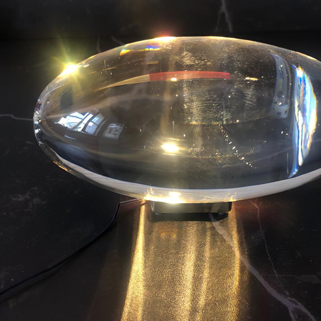 Crystal Glass Pebble Table Lamp, Sunset & Warm Night Light