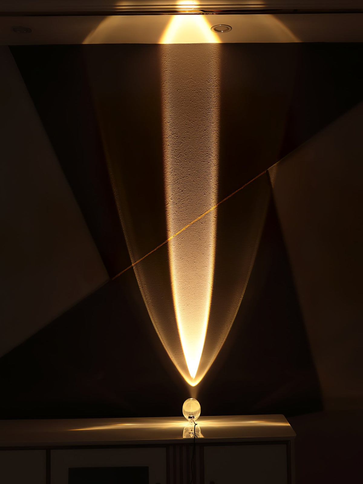 Crystal Glass Pebble Table Lamp, Sunset & Warm Night Light