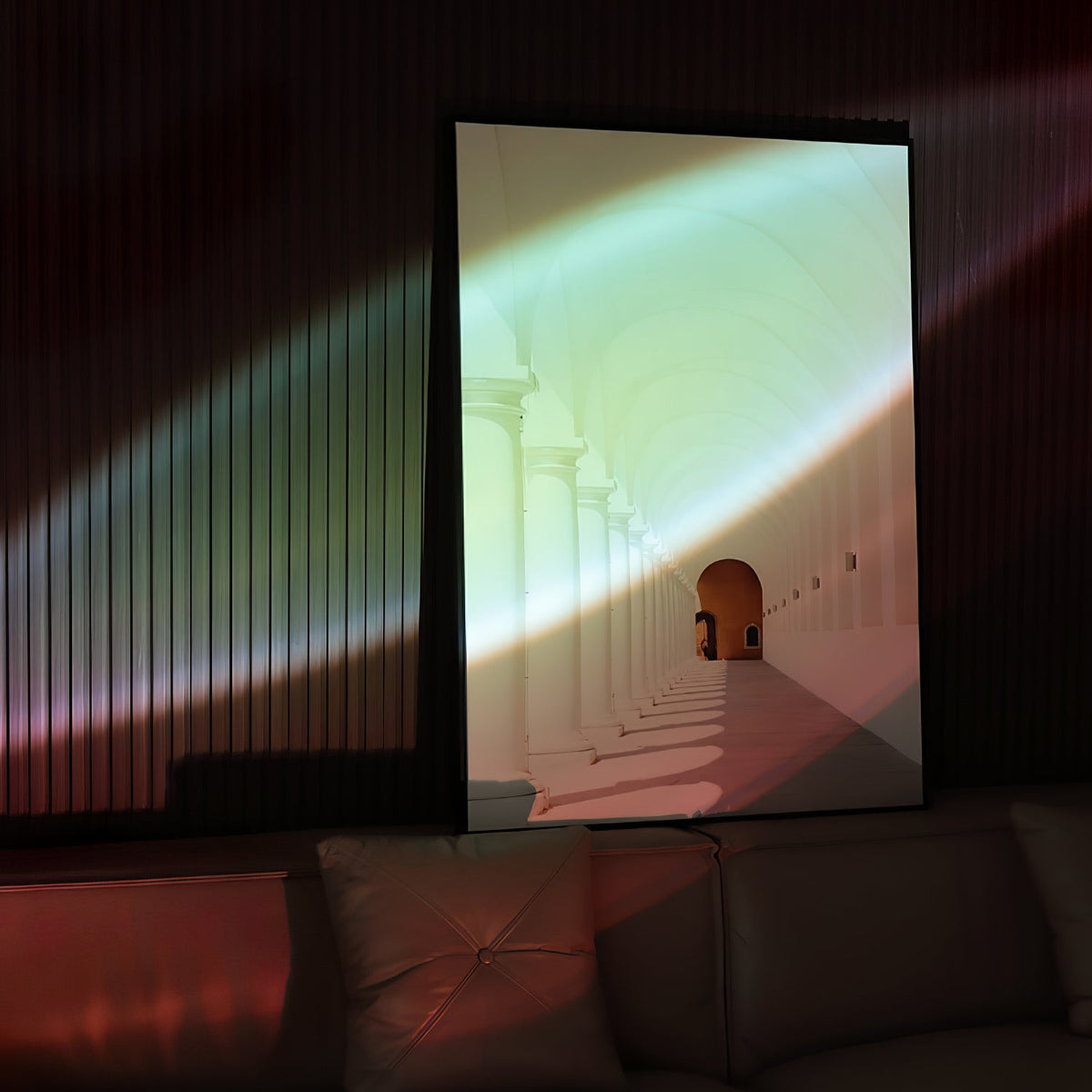 Crystal Glass Pebble Table Lamp, Sunset & Warm Night Light