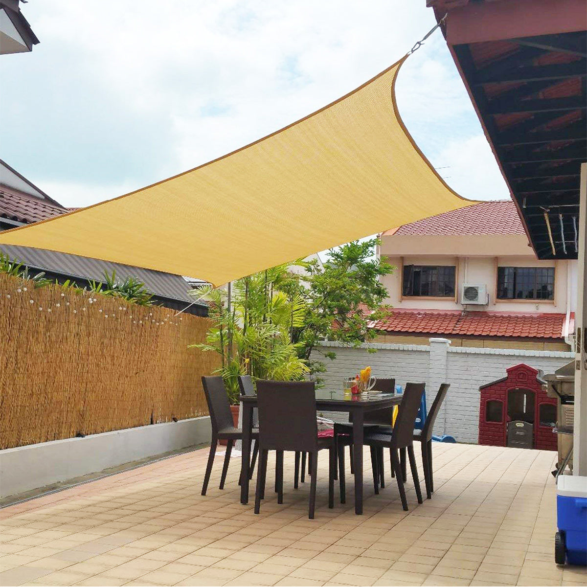 Patio Shade Sail, UV Block Triangle, Square or Rectangle