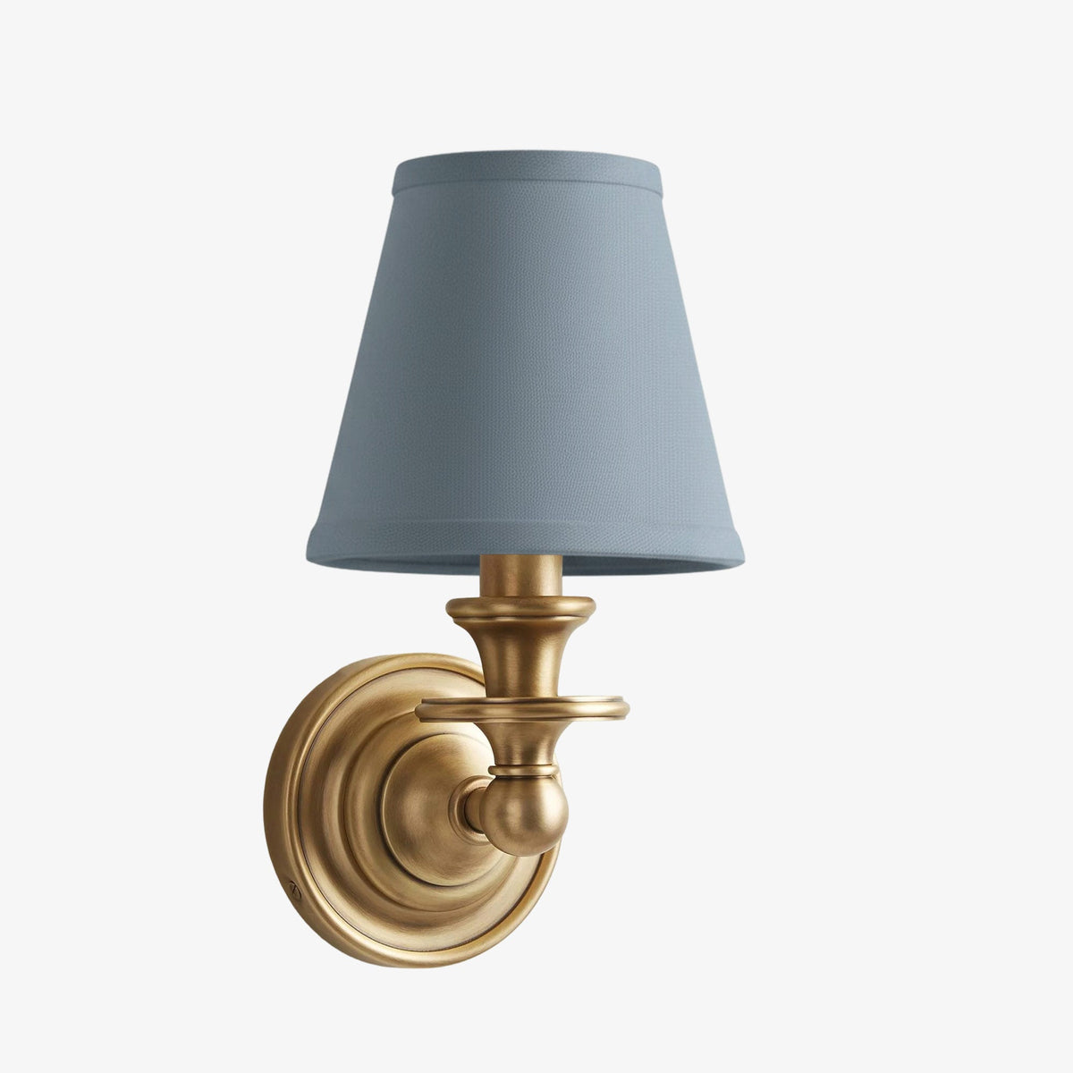 Linen Drum Shade Wall Sconce, Farmhouse Bedroom Wall Lamp