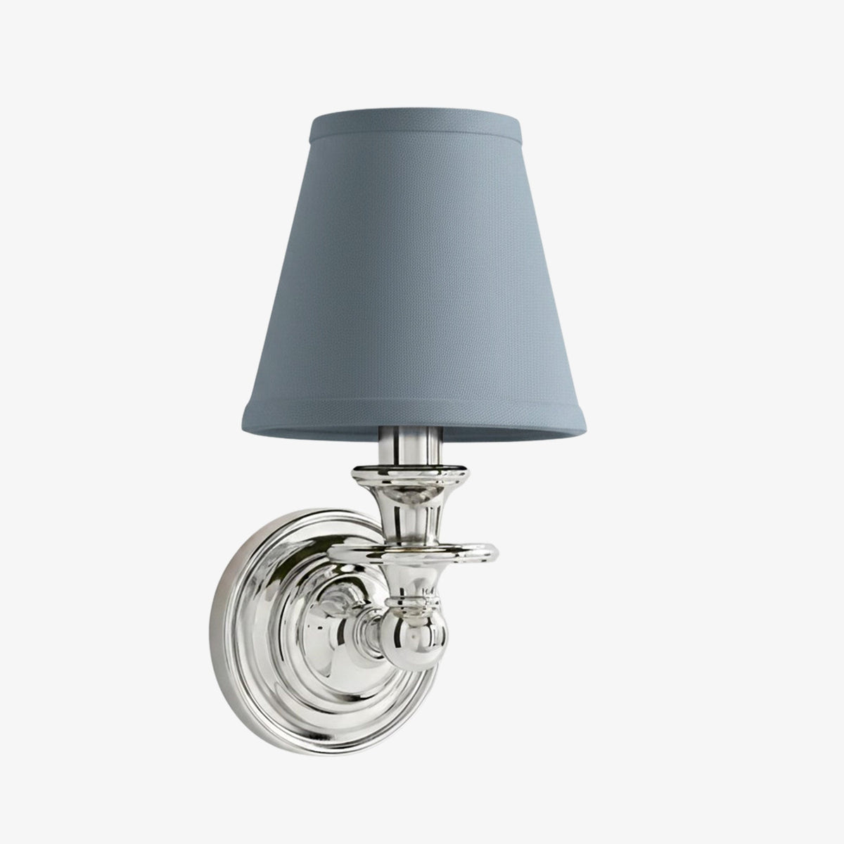 Linen Drum Shade Wall Sconce, Farmhouse Bedroom Wall Lamp