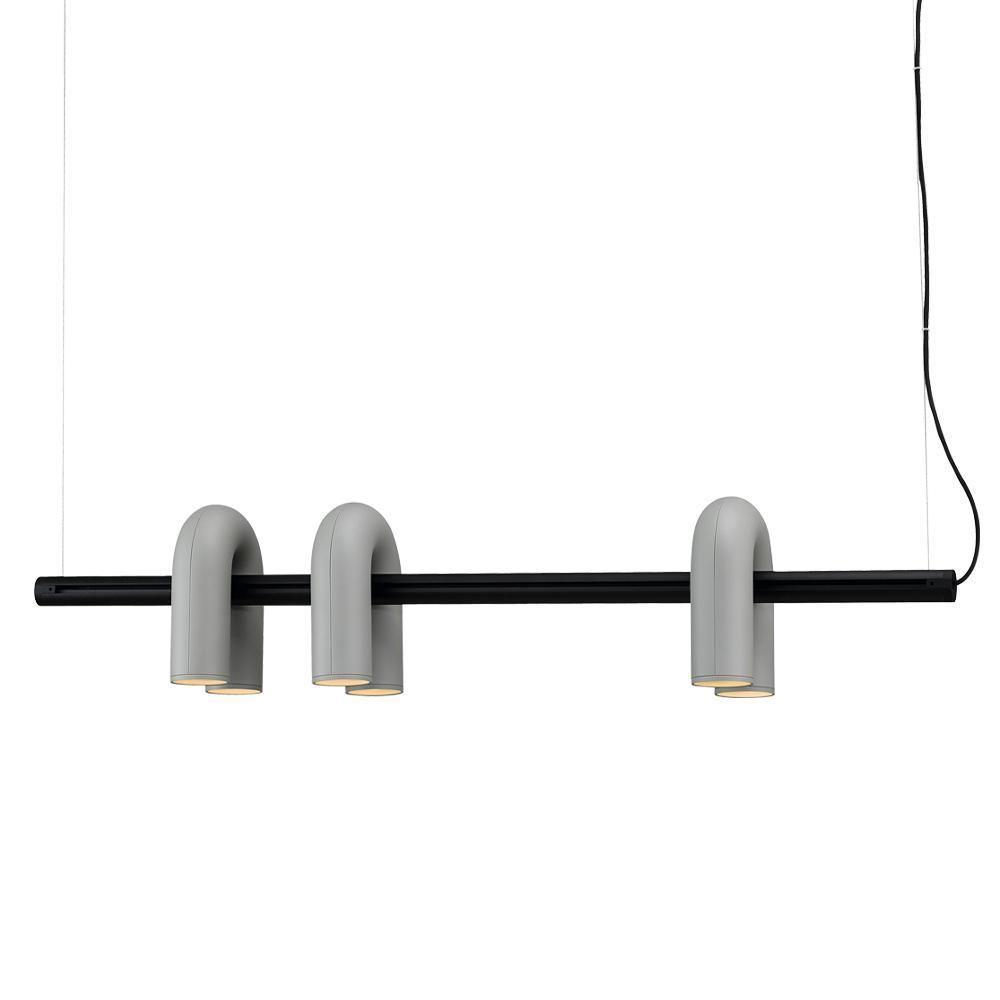 Bauhaus LED Chandelier, Colorful Modular U-Shape Heads