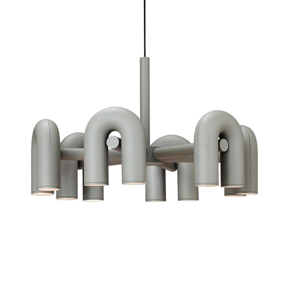 Bauhaus LED Chandelier, Colorful Modular U-Shape Heads