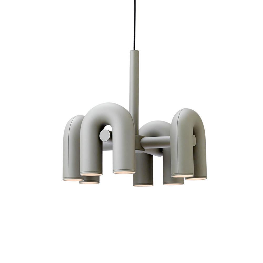 Bauhaus LED Chandelier, Colorful Modular U-Shape Heads
