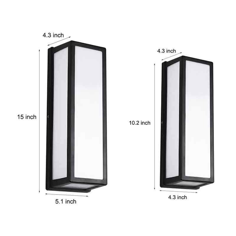 Outdoor Wall Light, Square Motion Sensor LED Porch Light