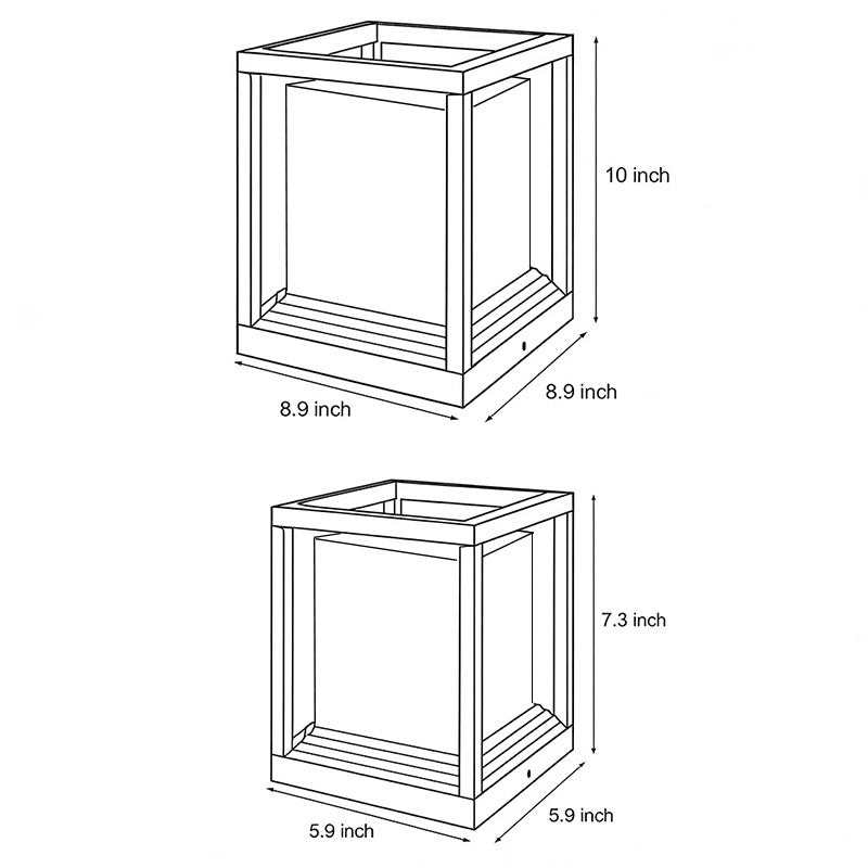 Garden Pedestal Light, Square Solar or Hardwired Post Lamp