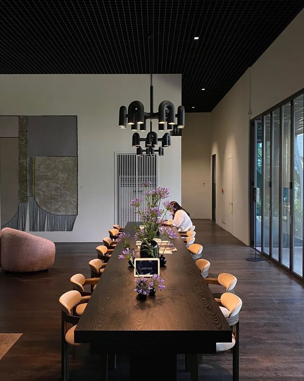 Bauhaus LED Chandelier, Colorful Modular U-Shape Heads