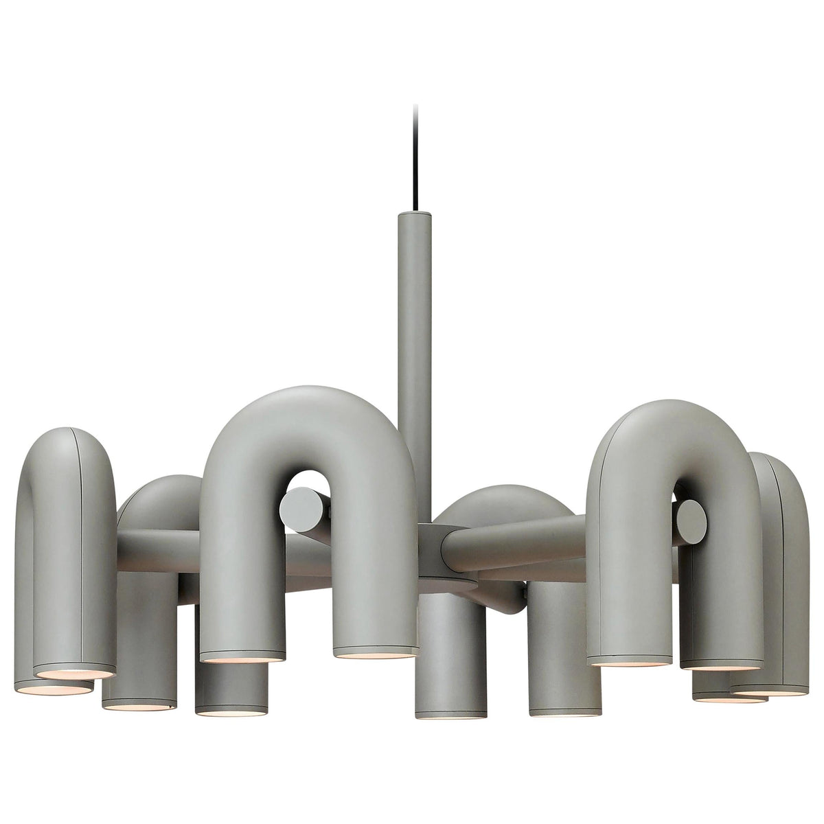 Bauhaus LED Chandelier, Colorful Modular U-Shape Heads