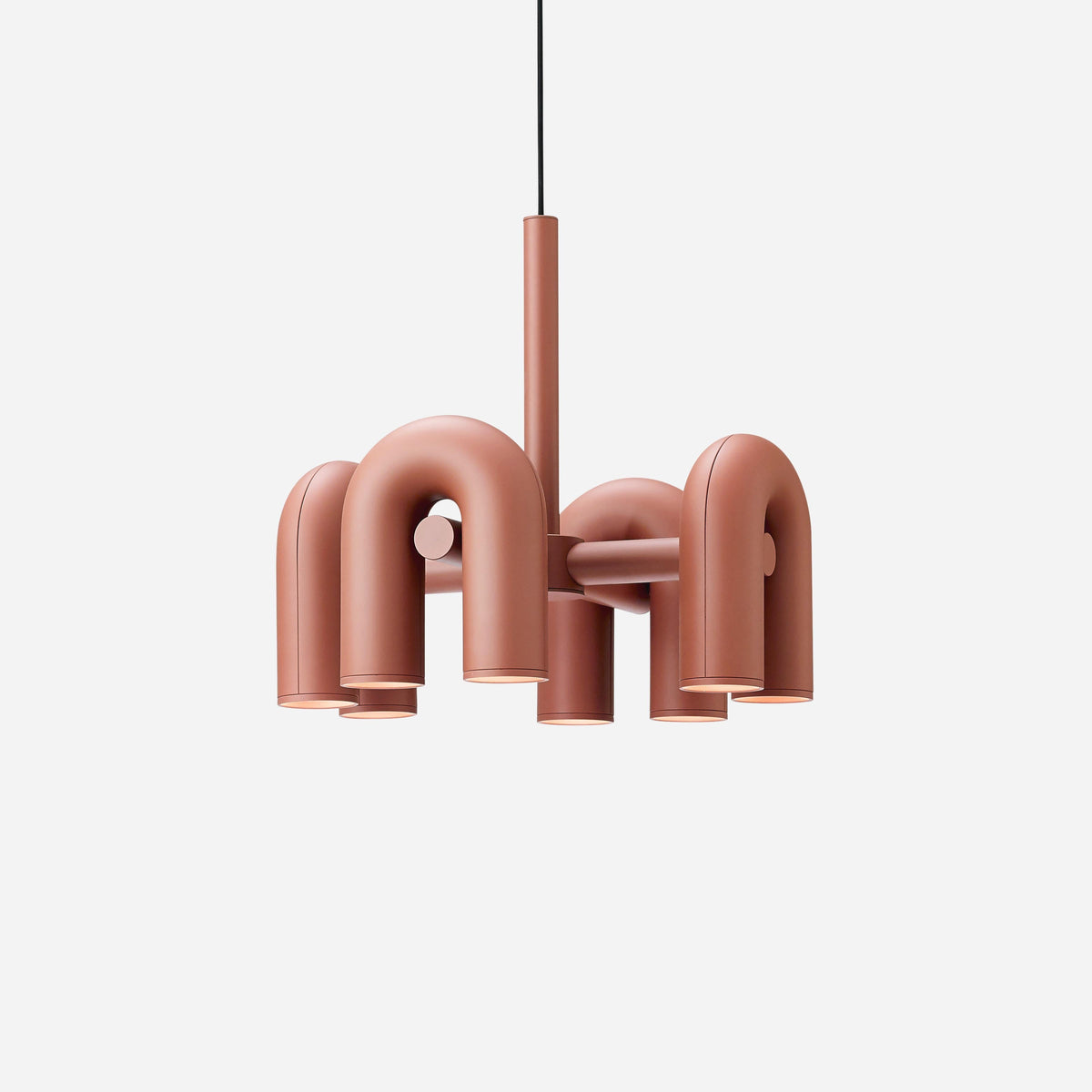 Bauhaus LED Chandelier, Colorful Modular U-Shape Heads