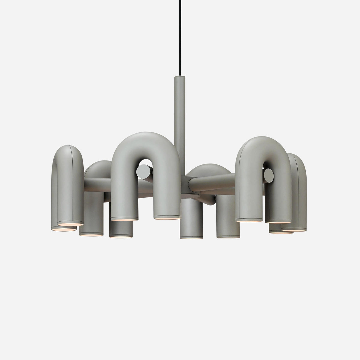 Bauhaus LED Chandelier, Colorful Modular U-Shape Heads