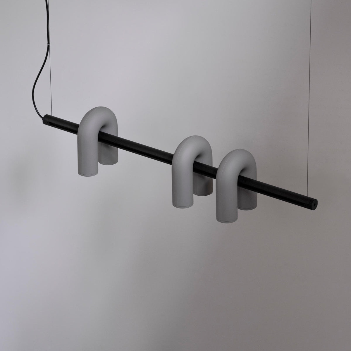 Bauhaus LED Chandelier, Colorful Modular U-Shape Heads