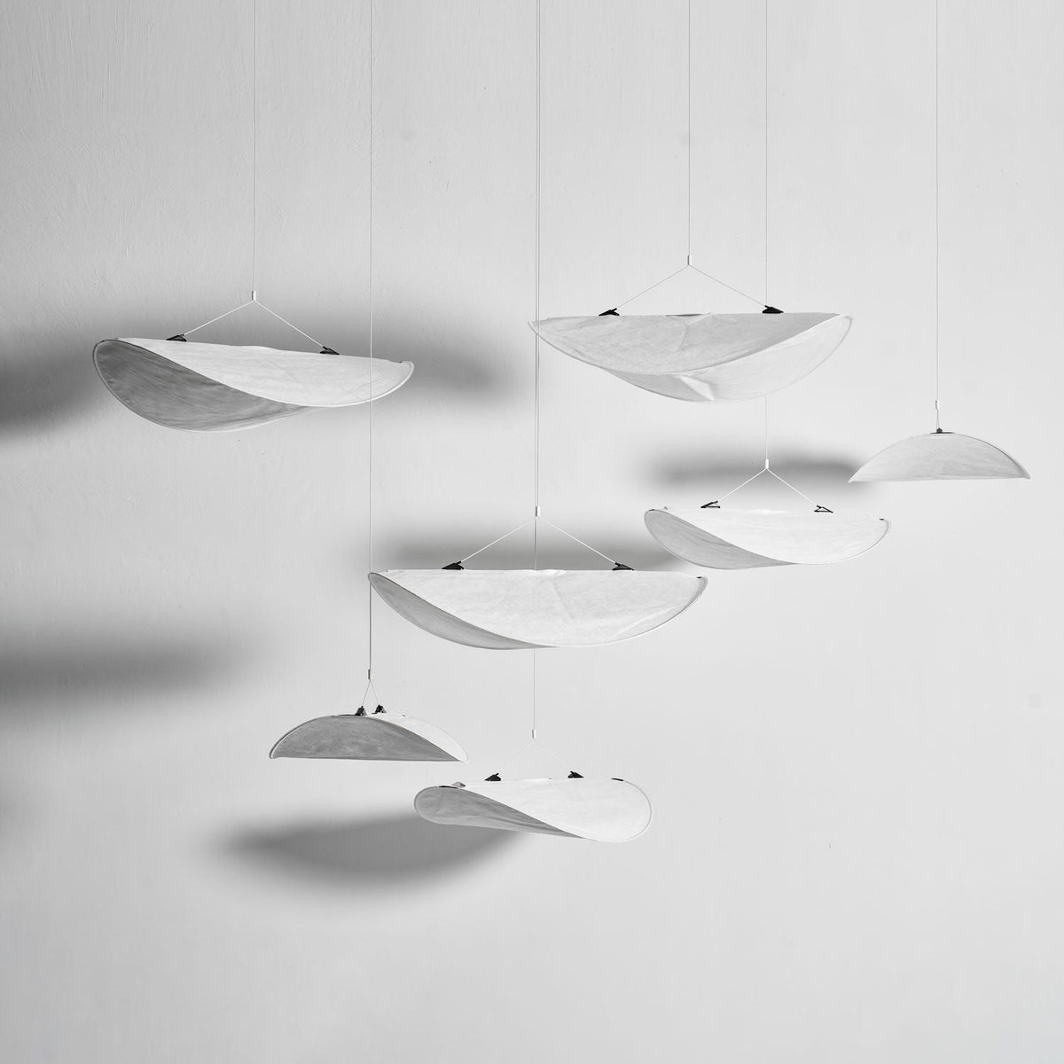 Disc Pendant Light, Floating Synthetic Paper Dining Lamp