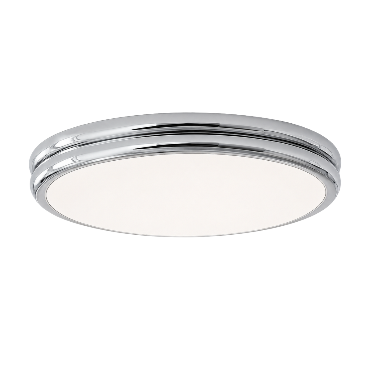 Bauhaus Flush Mount Light, Glossy Stepped Ring Ceiling Lamp