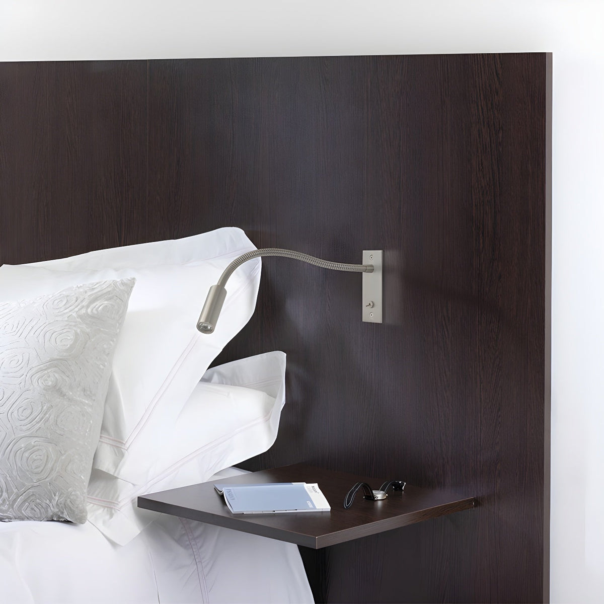 Gooseneck Wall Sconce, Adjustable LED Reading Light for Bed