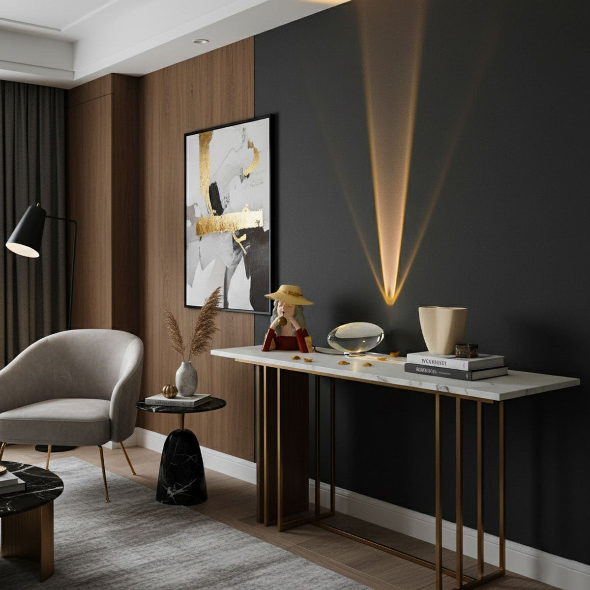 Crystal Glass Pebble Table Lamp, Sunset & Warm Night Light