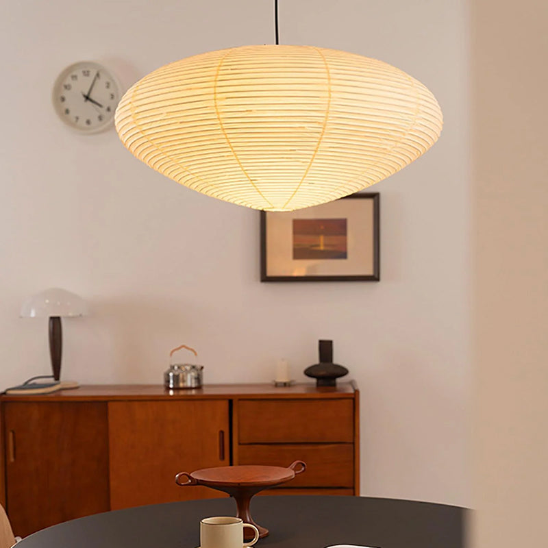 Mulberry Paper Pendant Light, Large Round Lantern Lamp
