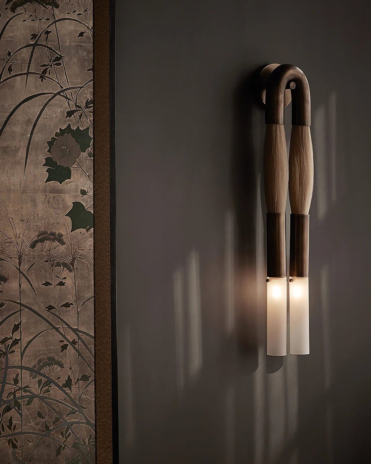 Horsehair Wall Sconce, Sculptural Faux Mane Iron Wall Light