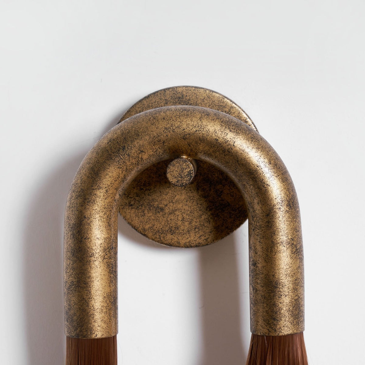 Horsehair Wall Sconce, Sculptural Faux Mane Iron Wall Light