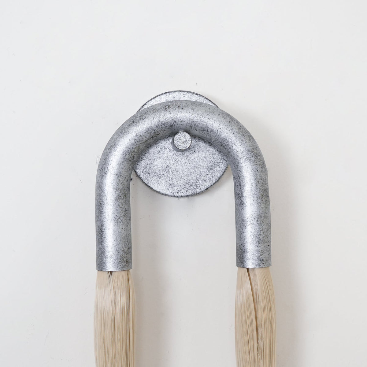 Horsehair Wall Sconce, Sculptural Faux Mane Iron Wall Light