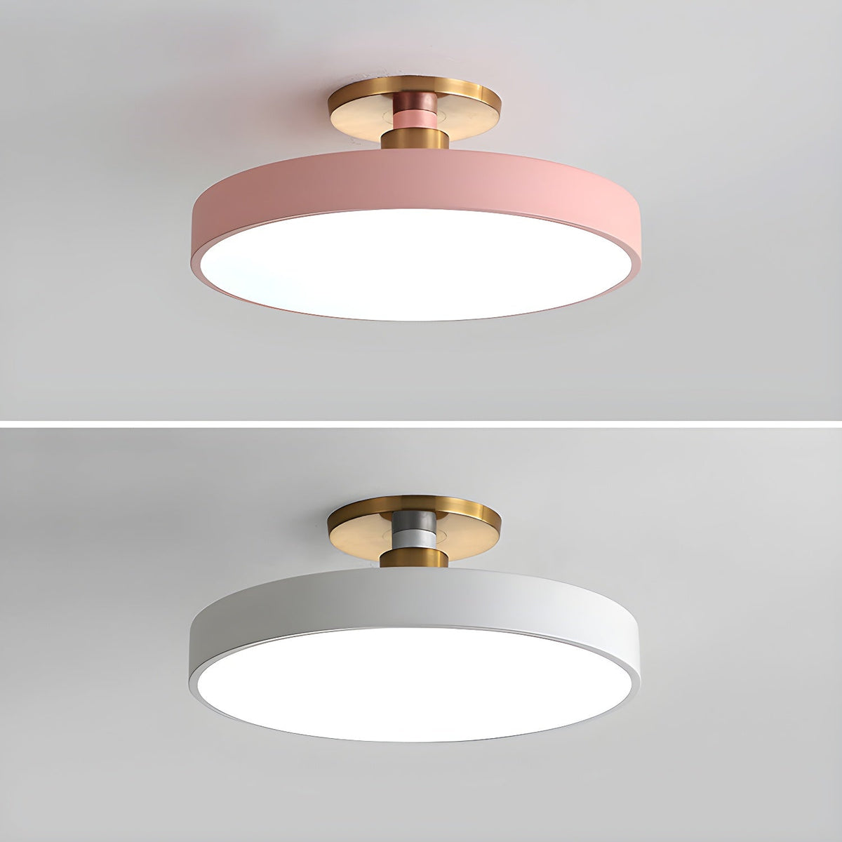 Bauhaus Flush Mount Ceiling Light, Colorful Dimmable LED